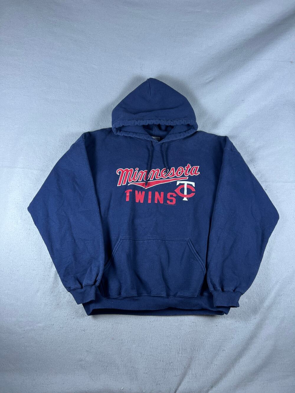 Minnesota Twins Hoodie Mens XL Navy Blue MLB Baseball Graphics Fleece Sweatshirt